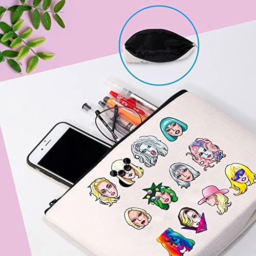 GJTIM Singer Makeup Bag Album Inspired Gift Singer Fan Club Member Zipper Pouch Singer Merchandise Gift for Fan (SInger Character Bag)