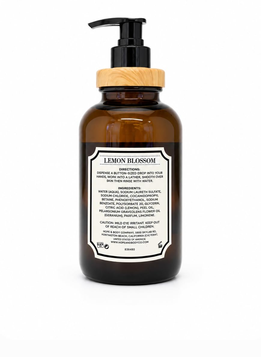 Home and Body Company Botanical and Herbal Hand Soap, Liquid, Infused with Essential Oils, Hydrating, 16 fl oz, 4 Count (Eucalyptus Sage)