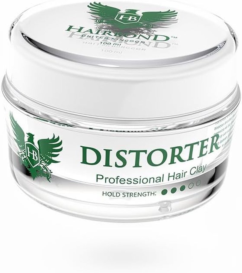 Hairbond Distorter Hair Clay for Men - Medium Hold, Maximum Texture, Matte Finish | 3.4oz