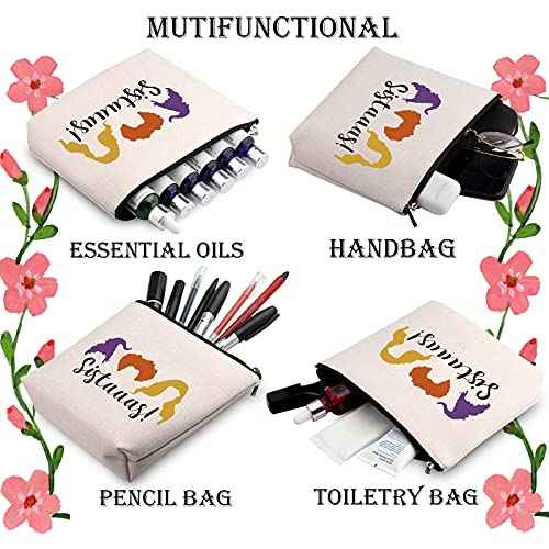 WCGXKO Sistaaas Sanderson Sisters Inspired Zipper Pouch Makeup Bag (Sistaaas)
