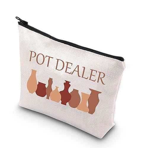 BDPWSS Pottery Artist Gift Pot Dealer Makeup Bag Ceramic Artist Gift Pottery Lover Gift Pottery Student Graduation Zipper Bag (Pot Dealer)
