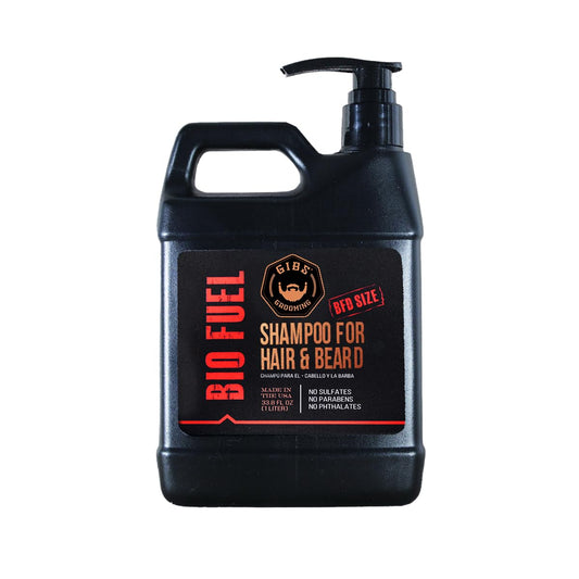 GIBS Bio Fuel Shampoo - Moisturizing Hair & Beard Cleanser | 1 Liter