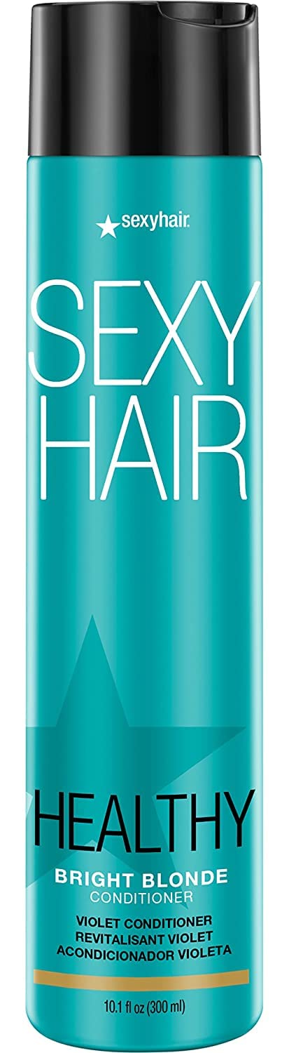 SexyHair Healthy Bright Blonde Violet Shampoo/Conditioner | Helps Counteract Brassiness | SLS and SLES Sulfate Free