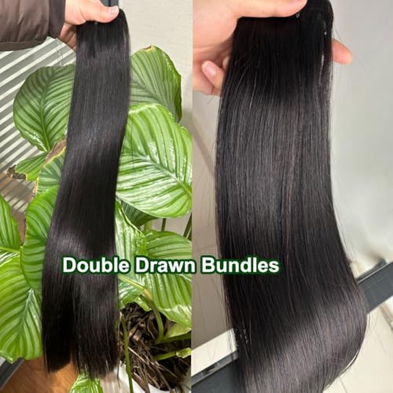 16A Straight Bundles Human Hair 100% Unprocessed Vietnamese Raw Hair Bundles Full and Thick Straight Weave Hair Extensions for Women,Three Times the Lifespan 12 Inch