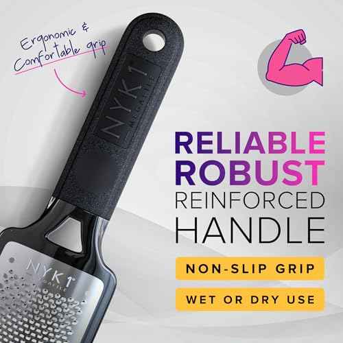 RUSTPROOF Foot File Callus Remover for Feet with Skin Catcher (XL Size) NYK1 MEGAFILE Foot Callus Remover for Wet & Dry Use - High-Performance Feet Scrubber with Textured Grip for Non-Slip Control