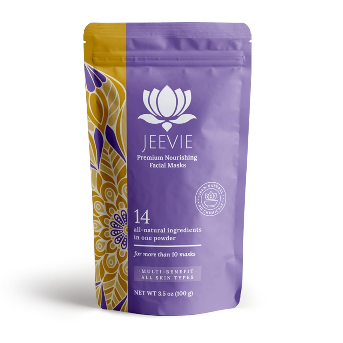 Jeevie Premium Nourishing Facial Mask – All-in-One Brightening, Hydrating, and Clarifying Mask for Balanced Radiance, 100g