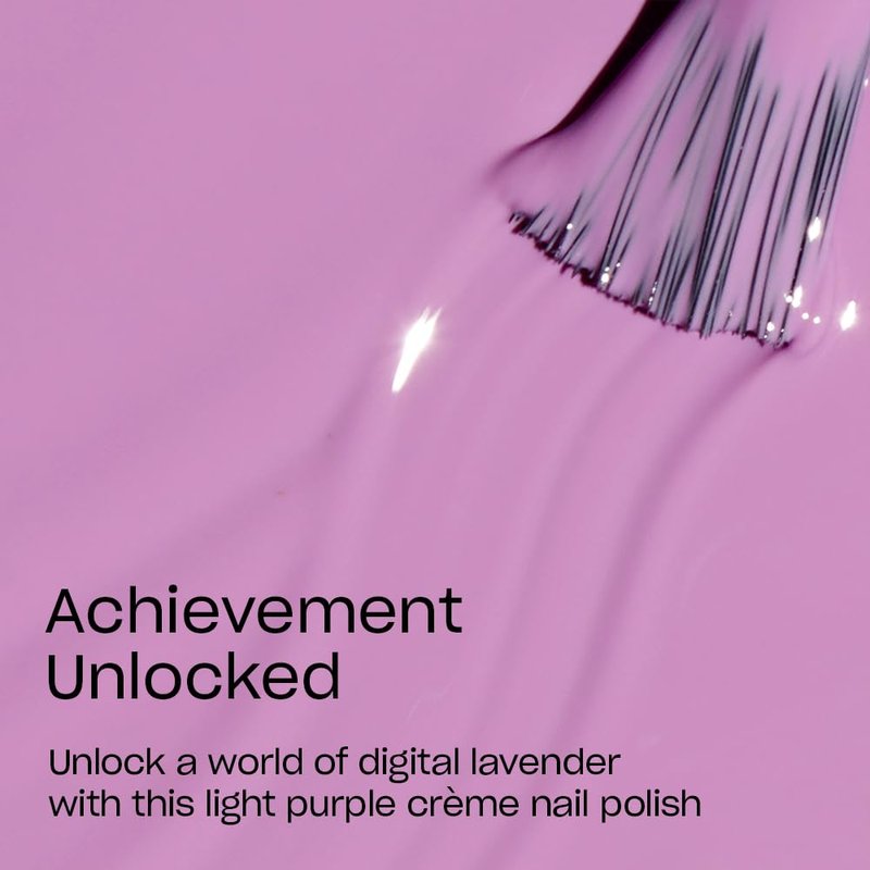 OPI Nail Lacquer Achievement Unlocked | Opaque Light Purple Crème Chip Resistant Nail Polish | Xbox Collection