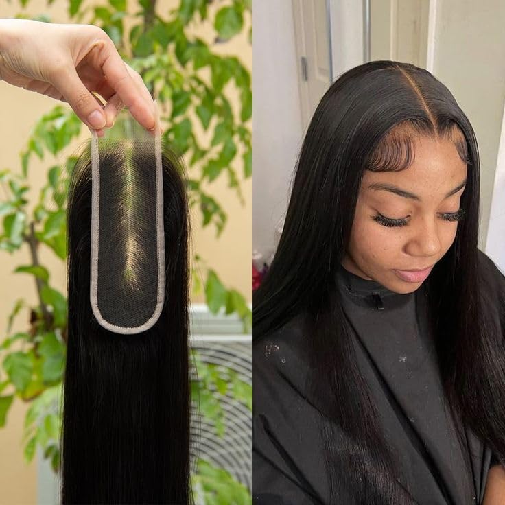 HD Lace Closure - 0.10mm Ultra-Thin Invisible Swiss Lace | Pre-Plucked with Baby Hair, 14 Inch, Natural Black