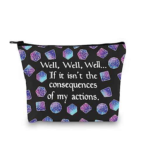 DandD Gift Role Playing Games Gift Dice Pouch DandD Accessory Pouch Bag Games Makeup Bag for RPG Gamer