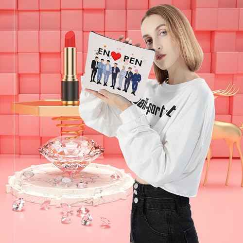 K-POP Music Travel Makeup Bag Kpop Song Lover Reusable Zipper Bag South Korea Star Team Fans Gift (Elove)