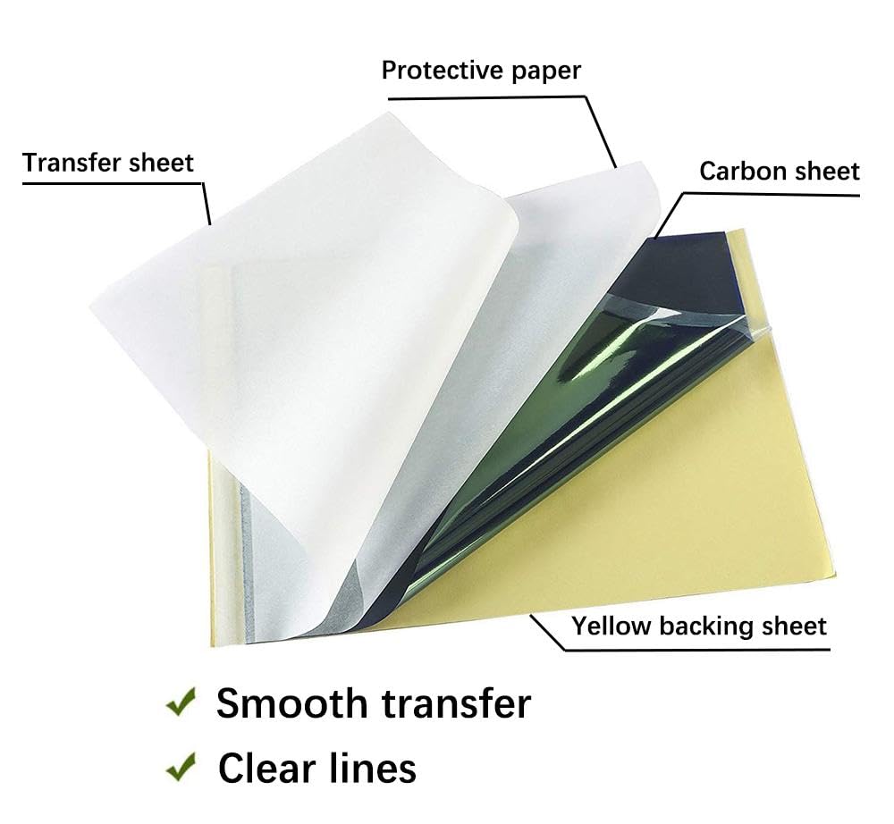 20Pcs Tattoo Practice Skin 3MM with Transfer Paper Kit- Gakonp 5pcs Fake Practice Skin 15pcs Tracing Paper 3mm Thick Tattoo Fake Skins Kit
