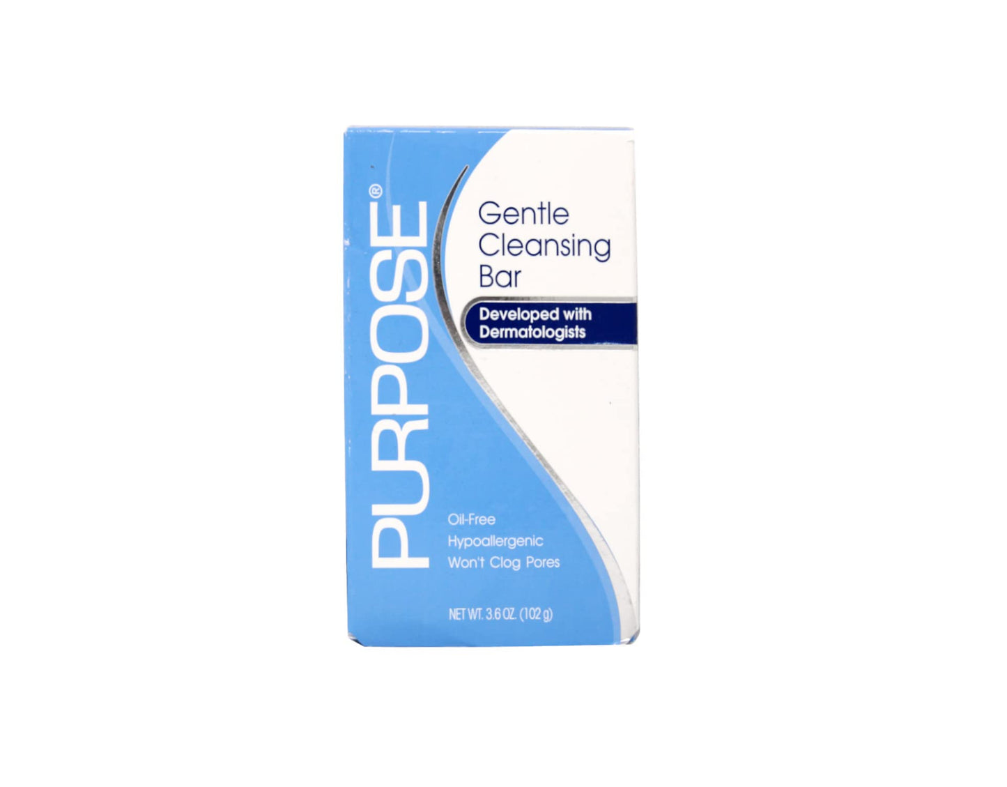 PURPOSE Gentle Cleansing Bar, Gentle As Water, All Skin Types, For Sensitive & Dry Skin, Oil-free, Hypoallergenic, Sulfate-Free, 3.6 oz Bar (Pack of 6)