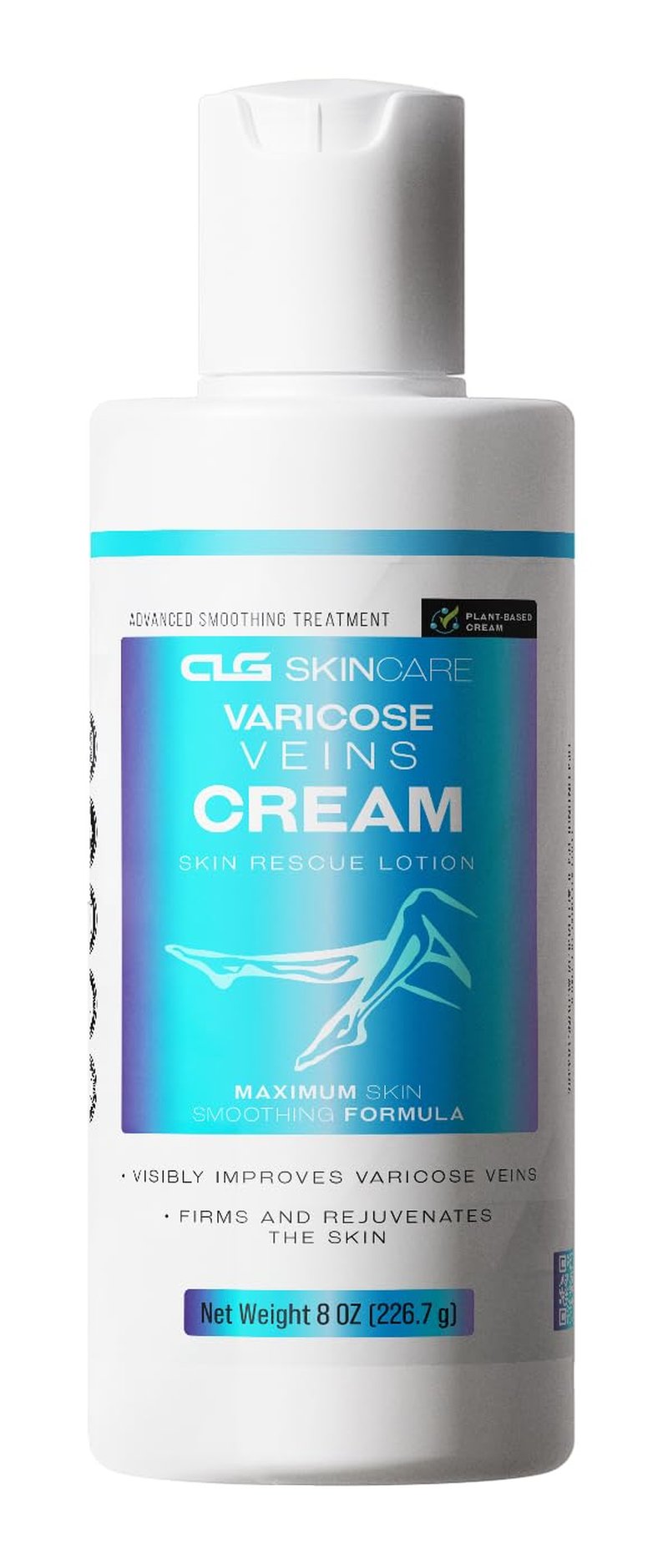 CLG Skincare Varicose Veins Cream - Advanced Plant-Based Lotion for Improved Circulation & Skin Firming | 8 oz
