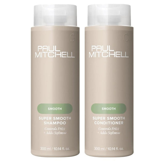 Paul Mitchell Super Skinny Smooth Gift Set with Shampoo, Conditioner, and Serum for Frizz Control, Heat Protection, and Color Protection
