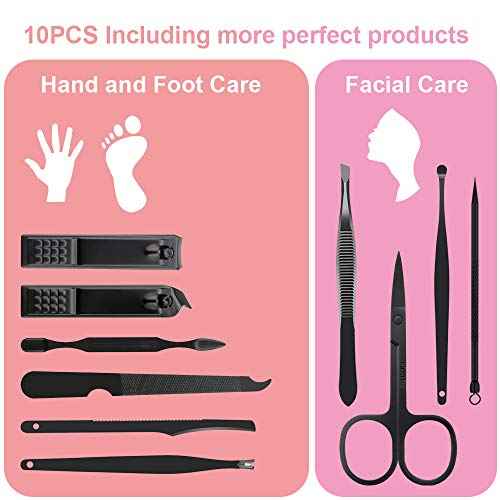 Manicure Kit, OKOM Manicure Set, Mens Grooming Kit, Nail Care Set, Manicure Kit for Men and Women,Nail Kit,Grooming Kit,Nail Clipper Set,Stocking Stuffers,Stocking Stuffers for Teen Boys,Gifts for Men