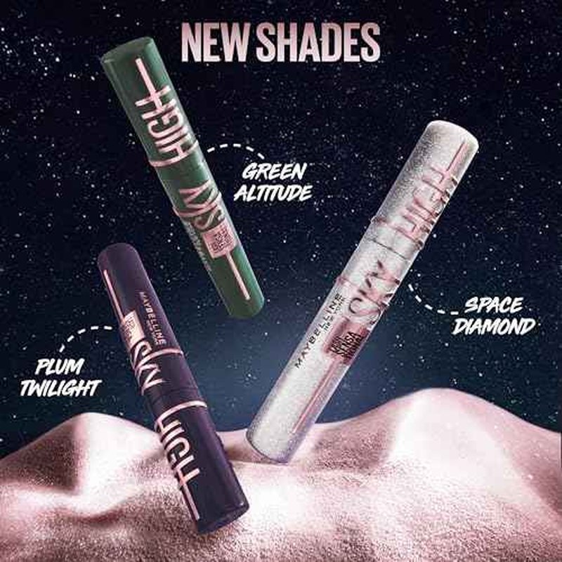 Maybelline Lash Sensational Sky High Washable Mascara, Volumizing, Lengthening, Defining, Curling, Multiplying, Buildable Mascara Make Up Formula, Plum Twilight, 1 Count