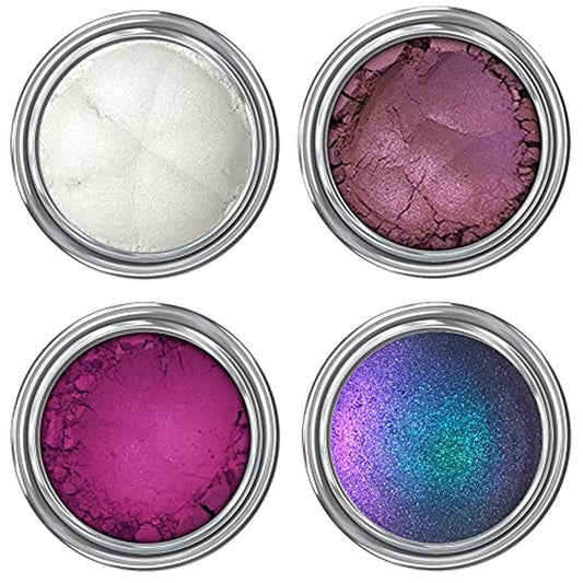 Concrete Minerals Variety Collection, Silky- Smooth and Highly Pigmented Cosmetics, 100% Vegan and Cruelty Free, Loose Mineral Eyeshadow Powder, Handmade in USA (Masquerade)