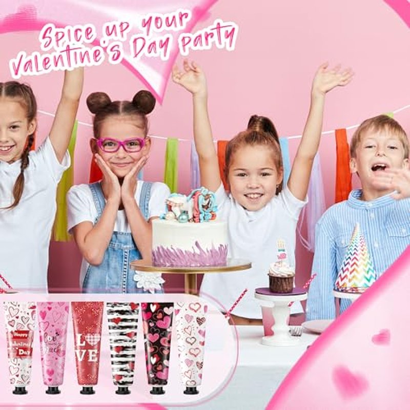 72 Pcs 12 Pcs Valentine¡®s Day Hand Cream Gift Set Love Heart Moisturizing Hand Lotion Bulk Small Dry Cracked Care Cream Valentine Gifts for Woman Men Teacher Nurse Coworker, 30 ml