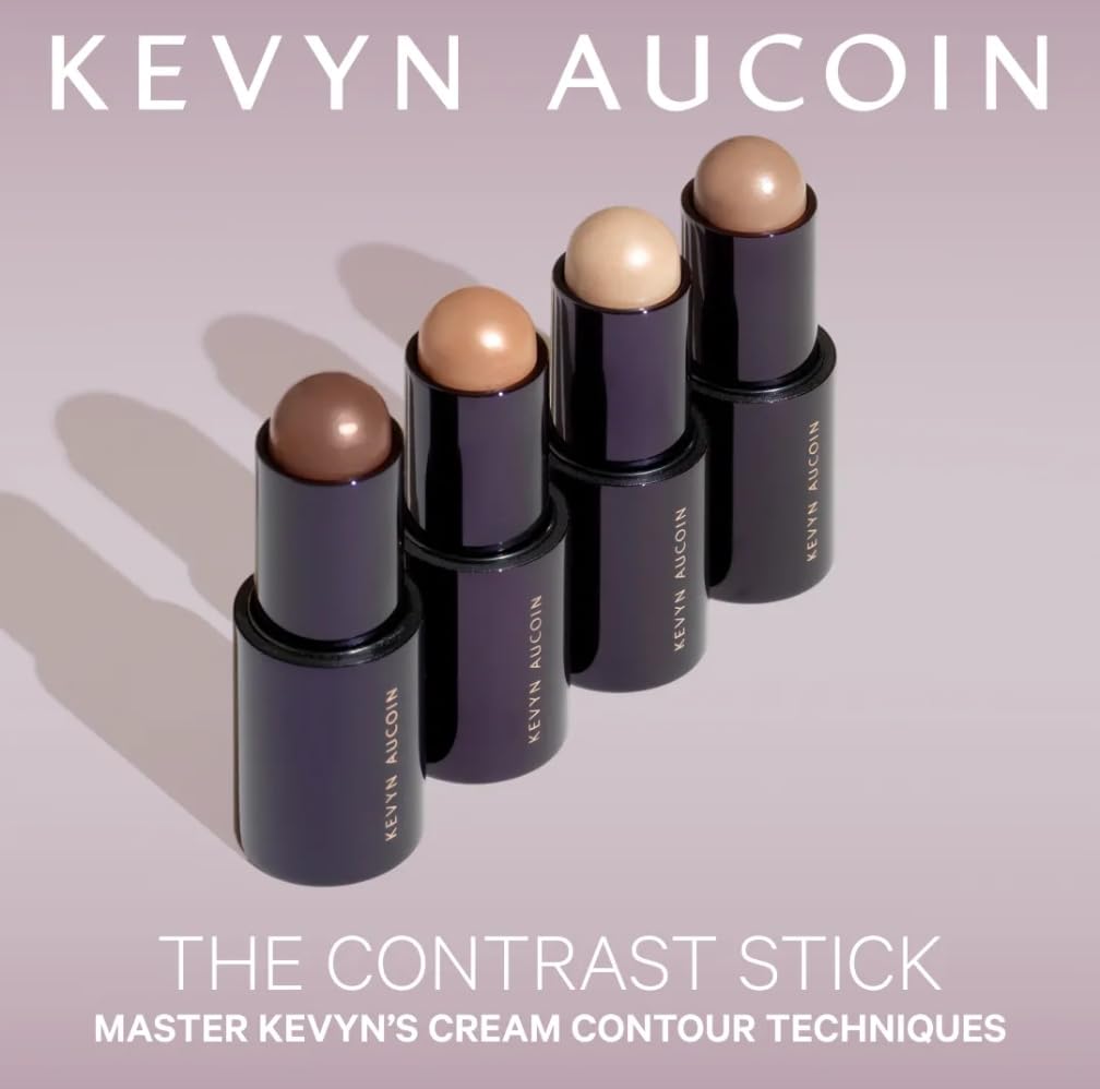 Kevyn Aucoin The Contrast Stick, Chiseled color (medium golden brown, warm undertone): A contour makeup crayon for adding angles, depth, structure and definition. All-day pigments. Made in Italy.
