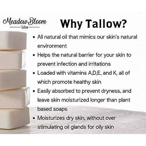 EST'D 2004 HC Meadow Bloom Tallow Bar Soap - Rosemary & Spearmint 2 Pack - Made with All Natural 100% Grass Fed Tallow Handmade Soap Bar - Great for Face or Body Soap