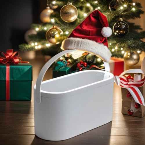 Travel Makeup Box with LED Lighted Mirror, Multi-purpose Cosmetics Box Carrying Case Women's Dat Gift, White, Travel Size (Instruction included)