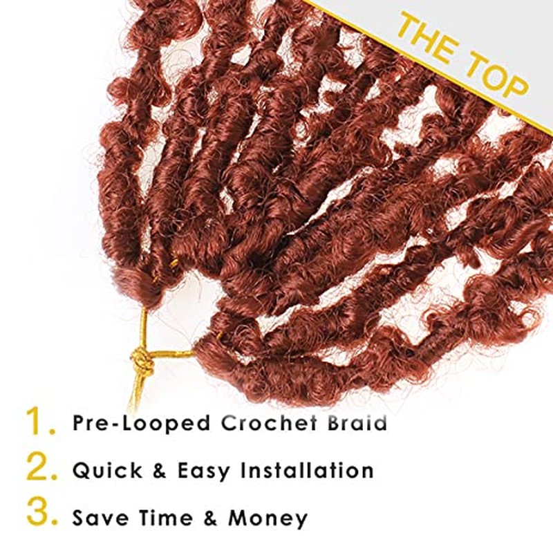 ZRQ Butterfly Locs Crochet Hair 36 Inch 6 Packs Distressed Faux Locs Pre-looped Synthetic Crochet Braids Extended Soft Locs For Women Extensions (36 Inch,350#)