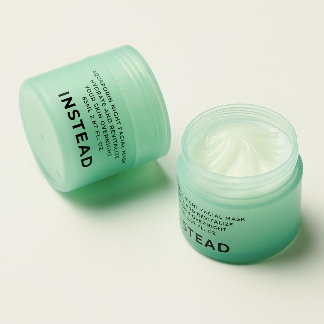 INSTEAD Aquaporin Night Facial Mask - Enriched with Deep Moisture Complex for Revitalized, Supple, and Luminous Skin Overnight 2.87 fl. Oz.