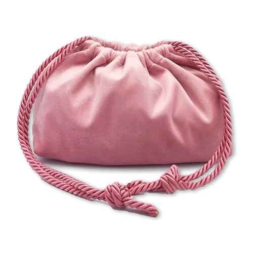 Drawstring Velvet Makeup Bag with Water-Resistant Interior: Cosmetic/Travel/Toiletry/Beauty Makeup Bag/Pouch/Sack with Chic drawstring, for Birthdays/Valentines/Christmas/Thanksgiving