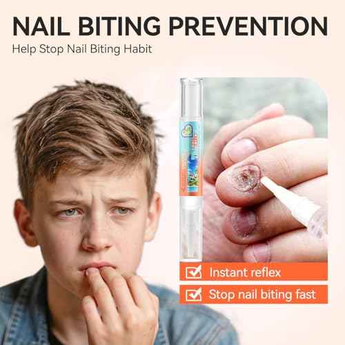 Nail Biting Prevention Pen: Gelike EC Stop Biting & Finger Sucking Treatment - Organic Fast-Drying Waterproof Solution - Bitter Taste Deterrent