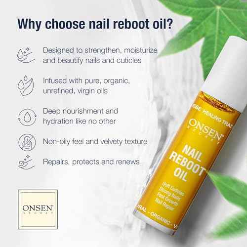 Onsen Secret Nail Reboot Duo - Treatment for Damaged Nails - Natural Nail Care & Cuticle Repair - Visible Results For Perfect Nails, Cuticle Conditioner Cream 15ml & Nail Reboot Oil 10ml