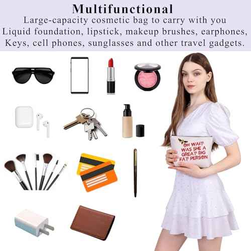 PLITI Silence Lambs Movie Gift Hannibal Lecter Fan Gift Oh Wait Was She A Great Big Fat Person Death Head Moth Makeup Bag (Big Fat Bag)