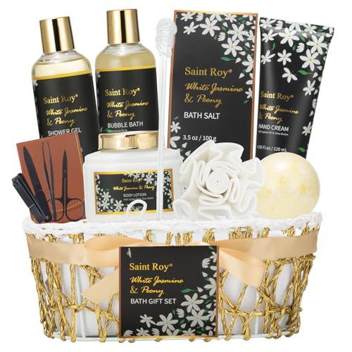 Spa Gift Basket Set for Woman, Bath and Body Gift Basket for Women Gifts Valentines Gifts Christmas Gifts for Women, Beautiful Teen Girl Birthday Gifts, Bath Kit Gift for Mothers Day