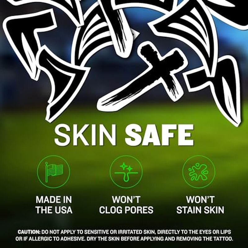 Sports Eye Black Temporary Tattoos (Phoenix - 24 Pack) Made in The USA No Grease, No Mess, Fast Application Eye Black Accessories for Football, Baseball, Softball, Lacrosse & More