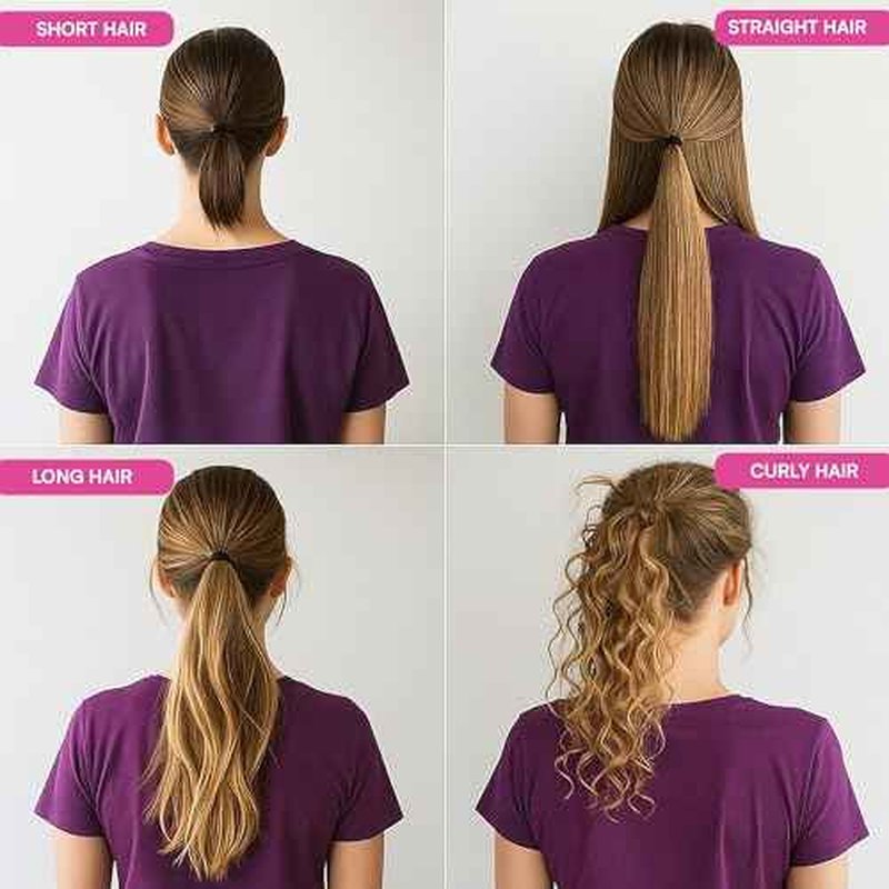 Black Hair Ties for Thick Hair ? 30-Pack, 4mm Nylon Elastic, No Metal, No Damage ? Perfect for Curly, Straight, Short & Long Hair