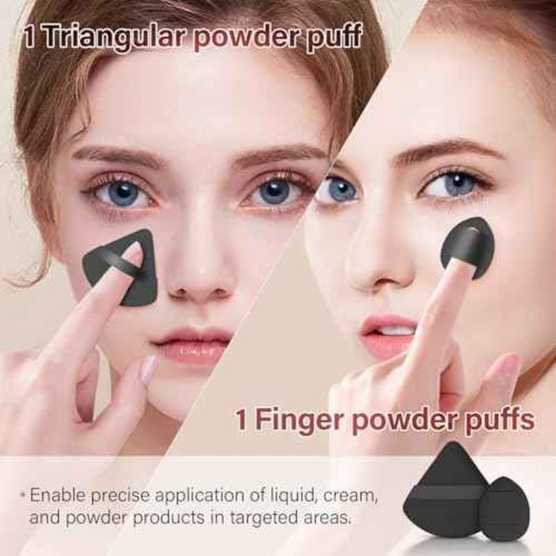 Makeup Brushes Set, Mlemle Professional 25 Pcs Makeup Kit, Include Foundation Powder Blush Concealers Eye shadows 21 Pcs Makeup Brushes and 2 Powder Puff, 2 Makeup Sponge(B01-Black)