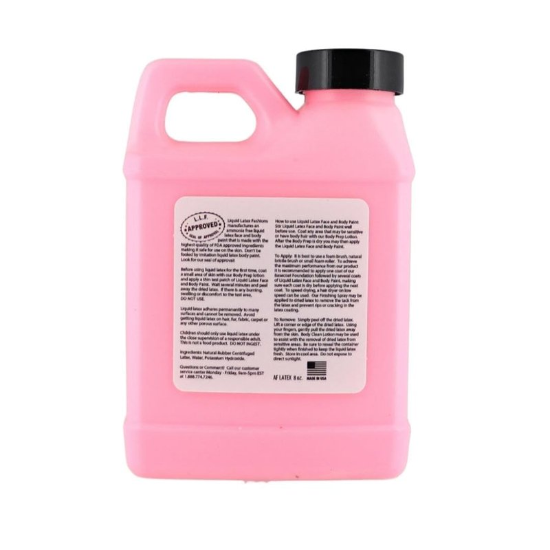 Fluorescent Pink Liquid Latex Face and Body Paint - UV Reactive, Ammonia Free | 8 Oz for Halloween & Cosplay