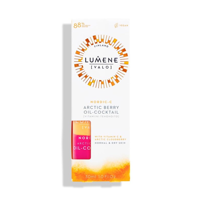 Lumene Nordic-C Arctic Berry Face Oil - Hydrating Serum with Vitamin C & Hyaluronic Acid | 30 ml