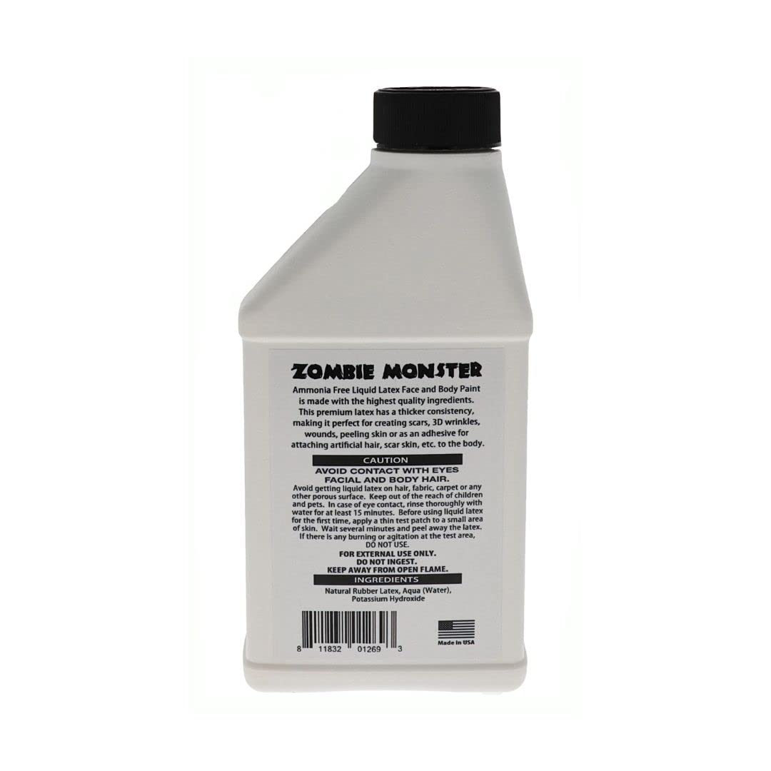 FX Zombie Ammonia Free Liquid Latex (2 Pack) For Halloween Costume, Zombie, Vampire, Monster Make Up & Dress Up, Special Effects, Parties and Cosplay, Face and Body Latex Paint