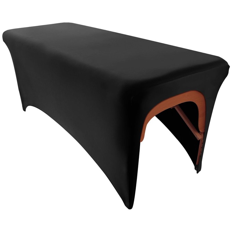 Elastic Lash Bed Cover Black Massage Table Cover Made of 90% Polyester and 10% Spandex, Spa Sheet Set for Lash Extension Bed or Massage Table