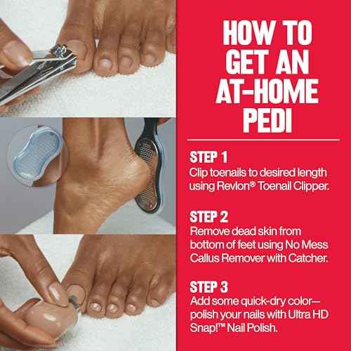 Revlon Nail Clipper, Gifts for Men & Women, Stocking Stuffers, Nail Care Tools, Curved Blade & Foldaway Nail File for Trimming & Grooming, Easy to Use (Pack of 1)