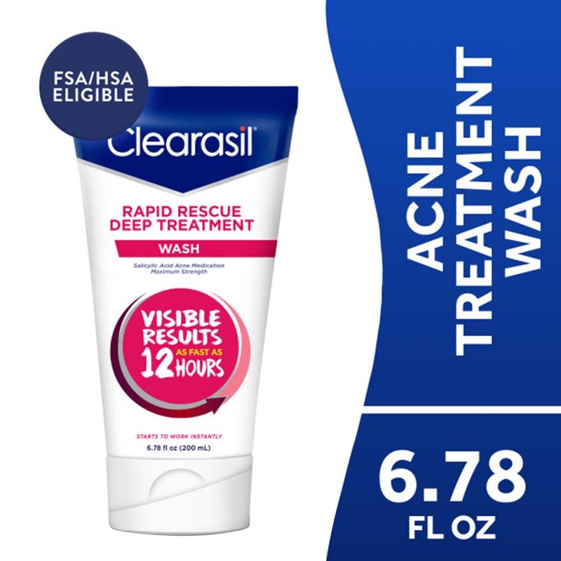 Clearasil Rapid Rescue Deep Treatment Wash, 6.78 Fl Oz (Packaging May Vary) (Pack of 4)