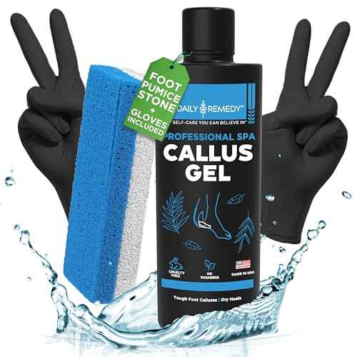 Callus Remover Gel ? Professional Foot Callus Removal for Smooth Feet & Cracked Heels ? Extra Strength Callus Gel with Pumice Stone ? 8oz, Made in USA