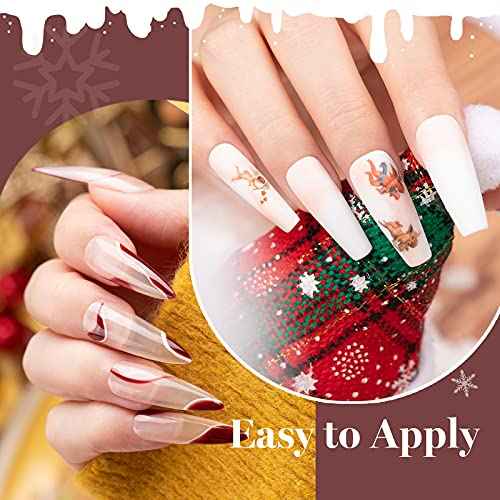Beetles Winter Gel Nail Polish - 6 Colors Burgundy Red Brown Champagne Gold Brown Gel Polish, Soak off Uv Lamp Nail Manicure Kit DIY Gifts for Women