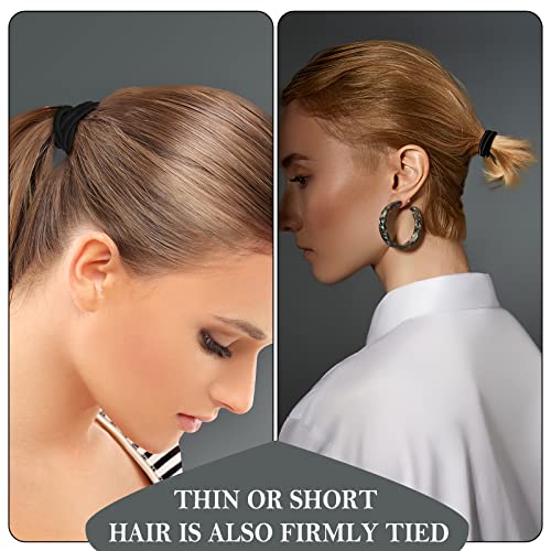 Black Hair Ties No damage 280 Bulk Pack, 4MM Ouchless Elastic Hair Bands for Women's Hair Elastic Ponytail Holders for Ponytails, Thick, Medium, Thin, Fine & Short Hair