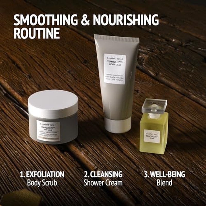 [ comfort zone ] Tranquillity¢â Body Scrub, Soothing Aromatic Gentle Exfoliator Enriched with Sugar Crystals and Amaranth & Almond Essential Oils, for an Instantly Smoother and Softer Skin, 10.06 Oz.