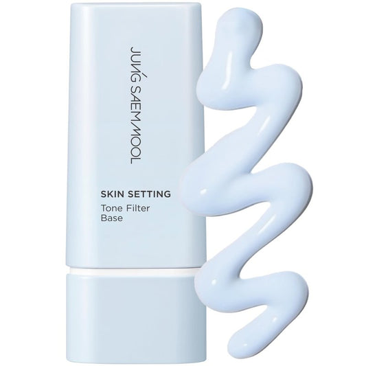 JUNG SAEM MOOL Skin Setting Tone Filter Base 1.35 Fl Oz, Blue-Tone Correcting Primer for Yellow and Dull Skin, Hydrangea Collagen for Hydration, Pore-Smoothing Face Primer, Korean Base Makeup