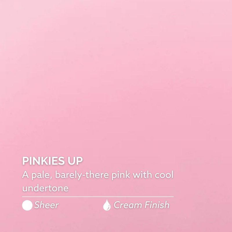 Dazzle Dry Nail Lacquer (Step 3) - Pinkies Up - A pale, barely-there pink with cool undertones. Sheer cream. (0.5 fl oz)