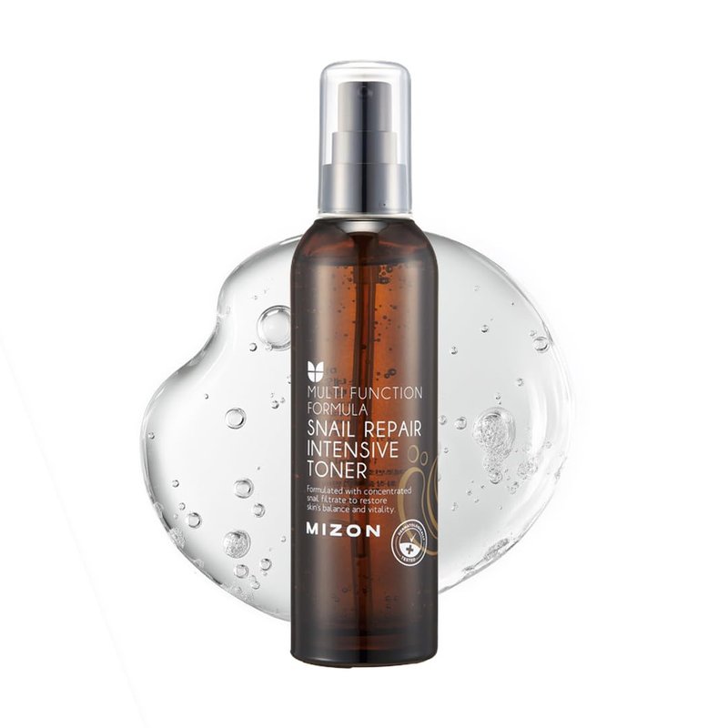 MIZON Snail Repair Intensive Toner with Snail Mucin Hyaluronic Acid Adenosine Centella Asiatica Moisturizer Fine Line Treatment Safe Formula Korean Skincare (3.38 fl oz)