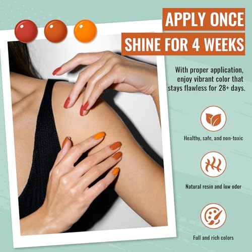 phoenixy 62 PCS Gel Nail Polish Set 54 Colors Fall Gel Nail Polish Kit with Base Coat Glossy Matte Glitter Top Coat Gifts for Women Girls