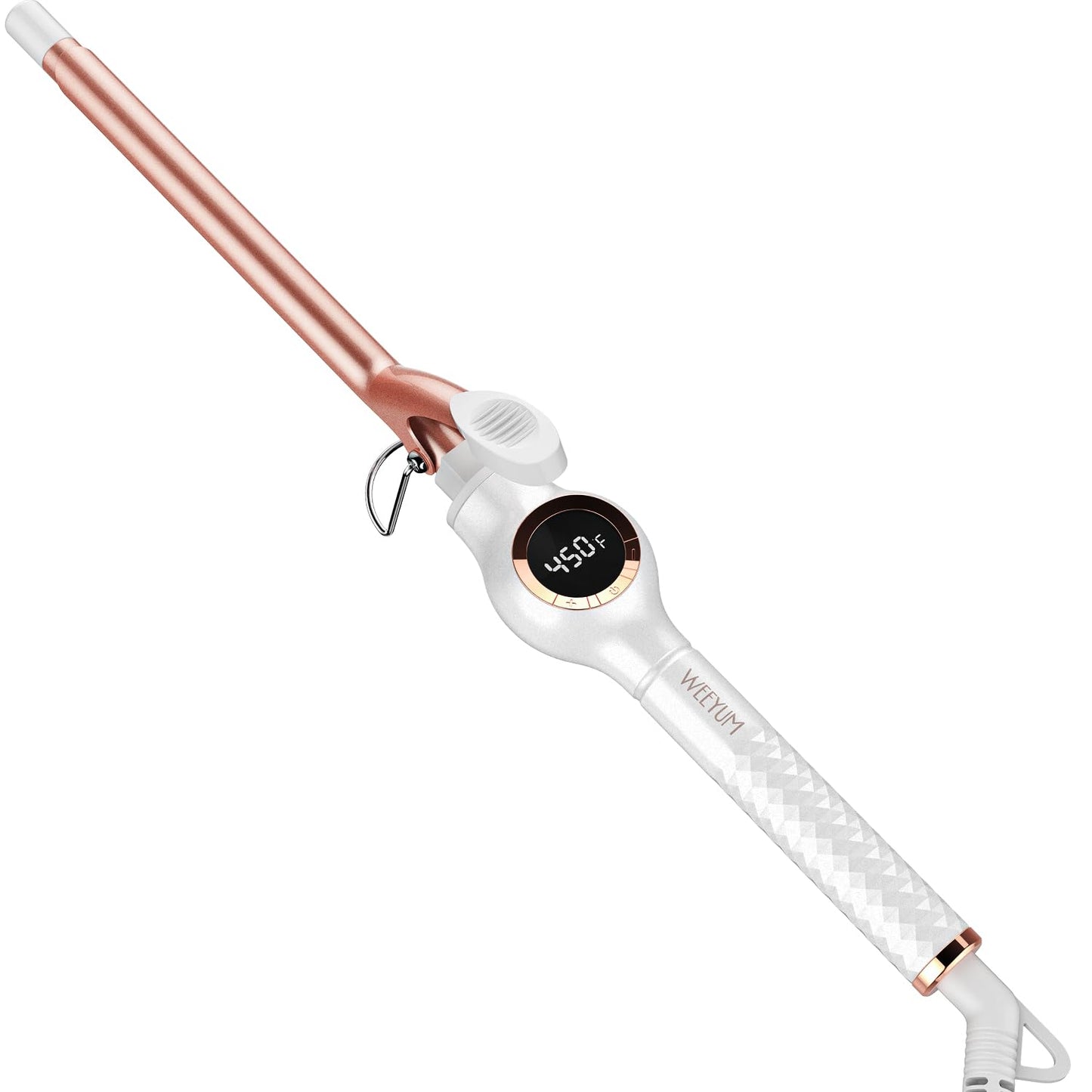 WEEYUM 1/2 Inch Small Curling Iron, Tiny Barrel Curling Wand for Short Long Hair, Thin Curling Iron Ceramic Tourmaline, Double Voltage(100-240V)
